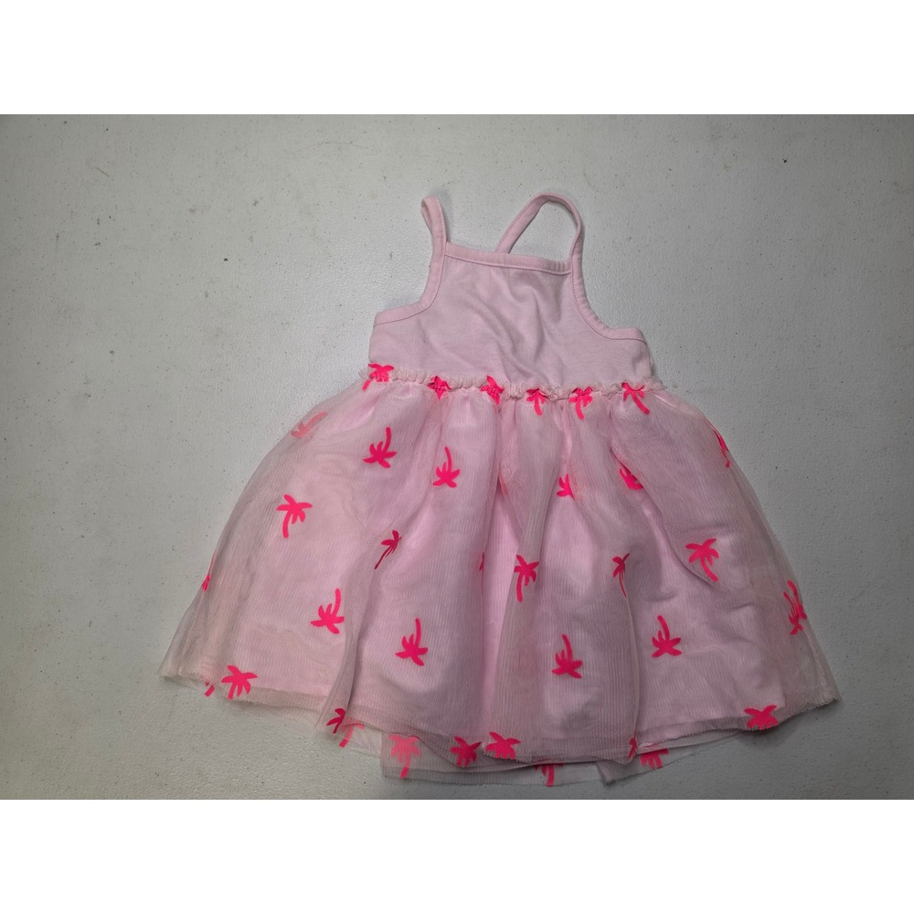 Cat & Jack Baby Girls Pink Palm Tree Tulle Tutu Dress 18M